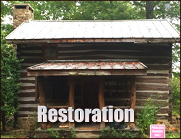 Historic Log Cabin Restoration  Madison, North Carolina